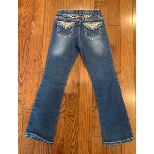 Arizona Jeans Girls Bootcut Embellished Denim | Kids 10 REG | Y2K Western Bling